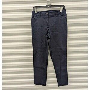 Talbots Size 6P Straight Leg Chino Navy Blue Pants Nautical Preppy Old Money